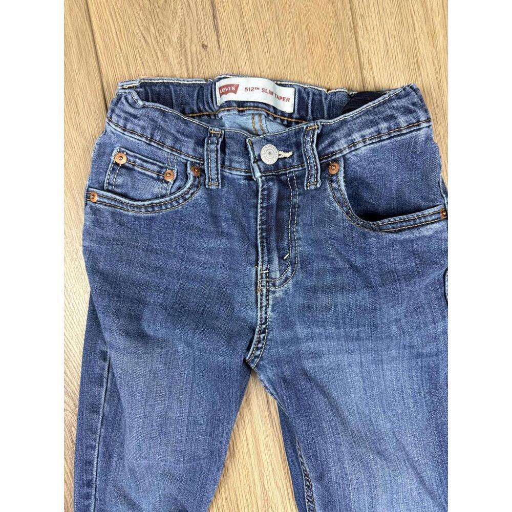 Levi's Jeans Youth 12 Blue Medium Wash 512 Slim Taper Adjustable Waist Stretch - Picture 3 of 7